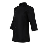 BA110-L Whites Ladies Fitted Chef Jacket Black Size L