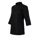 BA110-S Whites Ladies Fitted Chef Jacket Black Size S