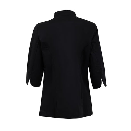 BA110-M Whites Ladies Fitted Chef Jacket Black Size M