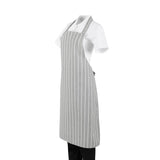 Whites Butchers Stripe Bib Apron Grey/White