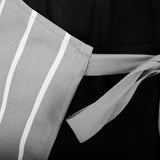 Whites Butchers Stripe Bib Apron Grey/White