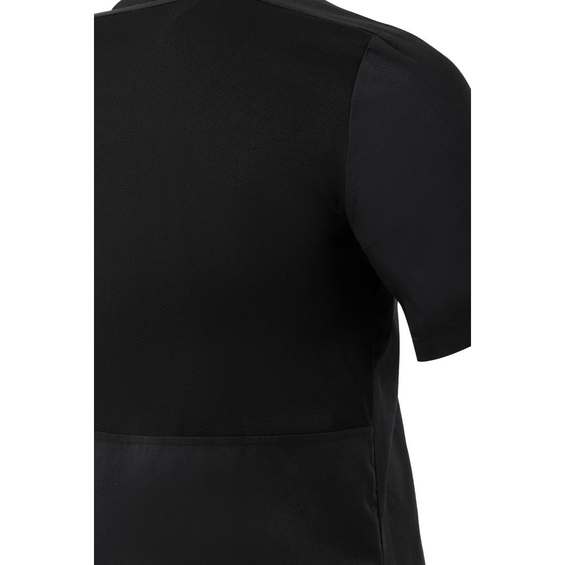BA115-XL Southside Harlem Short Sleeve Chef Jacket Black Size XL