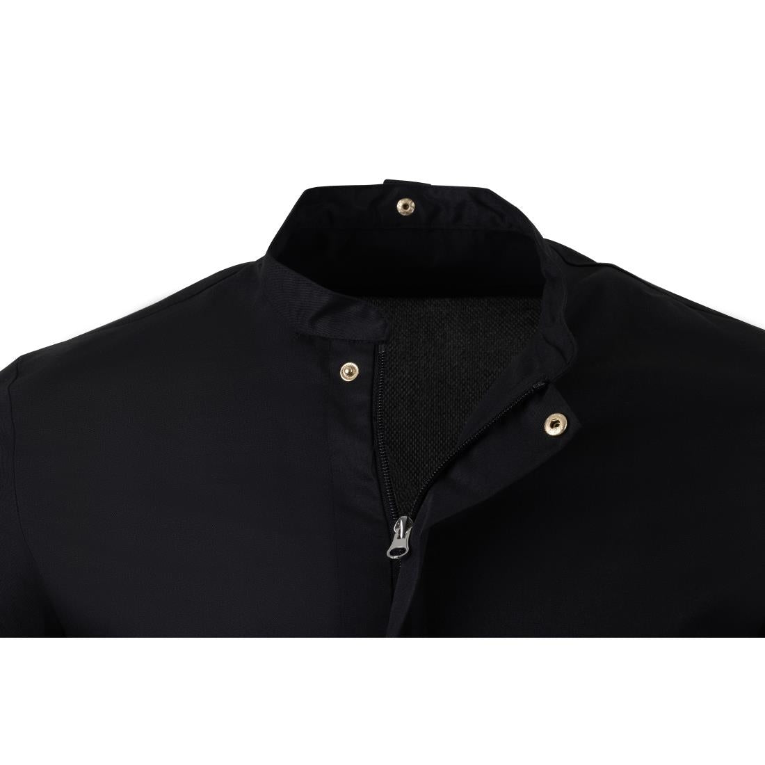 BA115-L Southside Harlem Short Sleeve Chef Jacket Black Size L