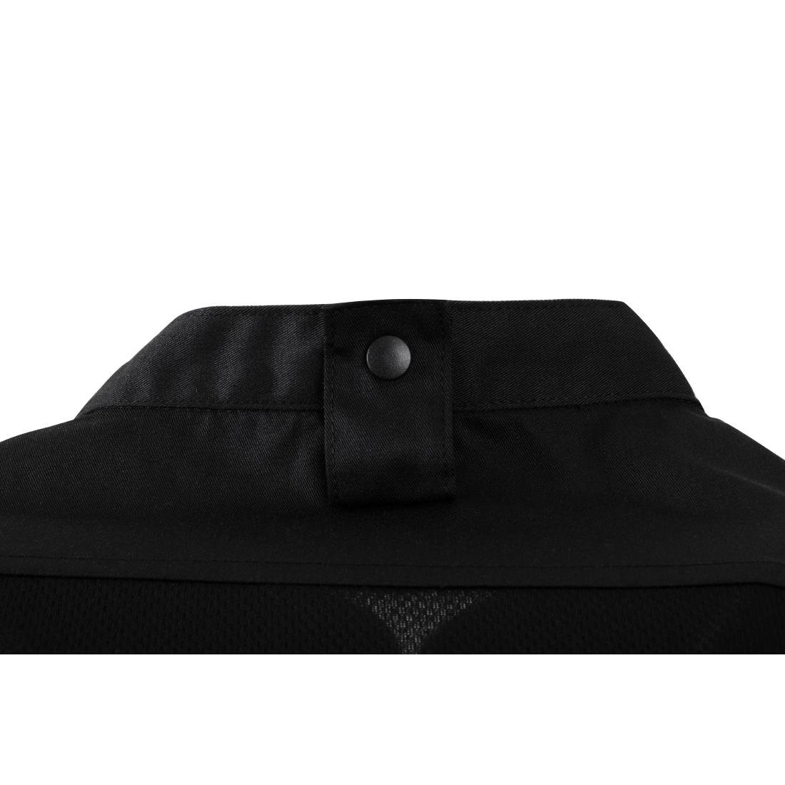 BA115-S Southside Harlem Short Sleeve Chef Jacket Black Size S