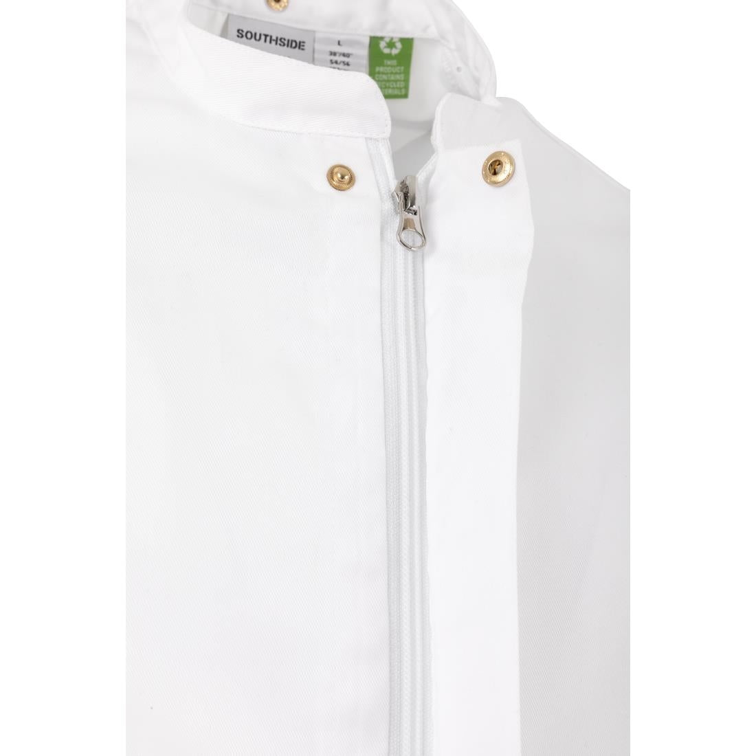 BA116-L Southside Harlem Chefs Jacket White Short Sleeve Mesh Size L