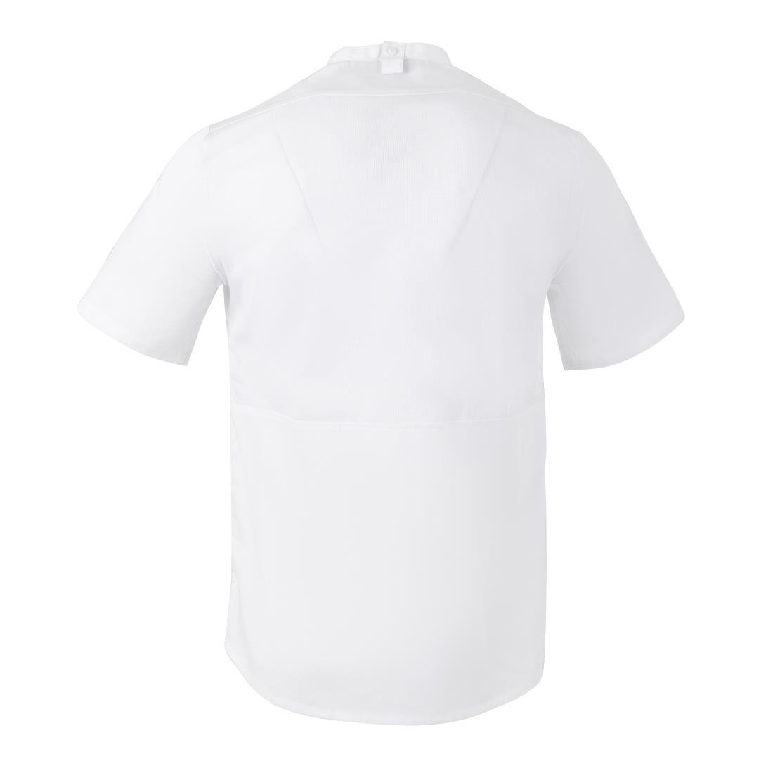 BA116-XL Southside Harlem Chefs Jacket White Short Sleeve Mesh Size XL