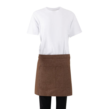 BA121 Southside Waist Apron Denim Tan (Brown Ties) - 700x430mm