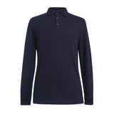 BA142-L Brook Taverner Frederick Mens Long Sleeve Polo Shirt Navy Size L