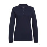 BA143-L Brook Taverner Anna Womens Long Sleeve Polo Shirt Navy Size L