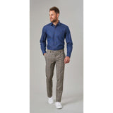 BA145-18 Brook Taverner Mens Jasper Long Sleeve Chambray Shirt Navy 18"