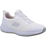 BA154-40 Skechers Womens Slip Resistant Squad Trainers White 40