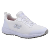 BA154-38 Skechers Womens Slip Resistant Squad Trainers White 38