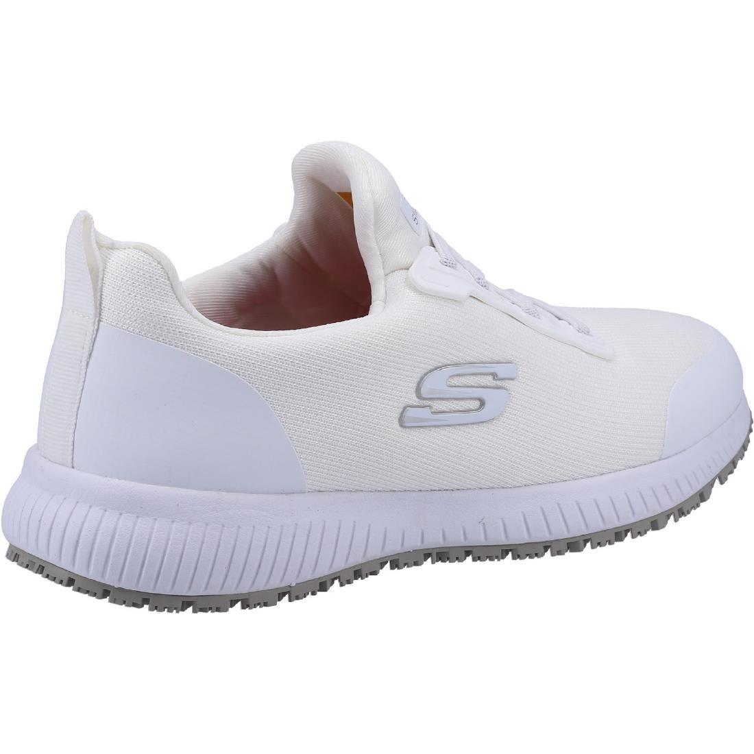 BA154-39 Skechers Womens Slip Resistant Squad Trainers White 39