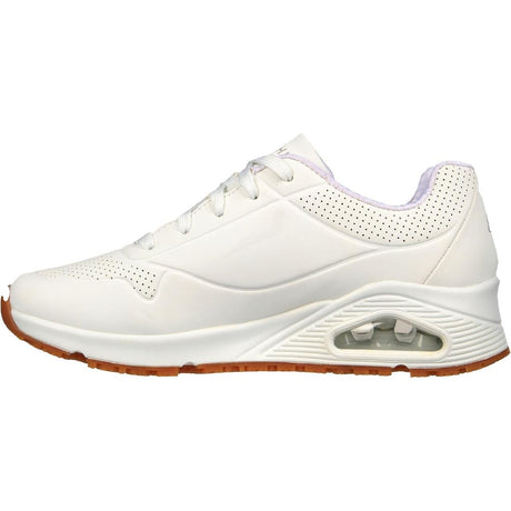 BA155-40 Skechers Womens UNO Slip Resistant Trainers 41 White