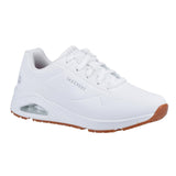 BA155-37 Skechers Womens UNO Slip Resistant Trainers 37 White