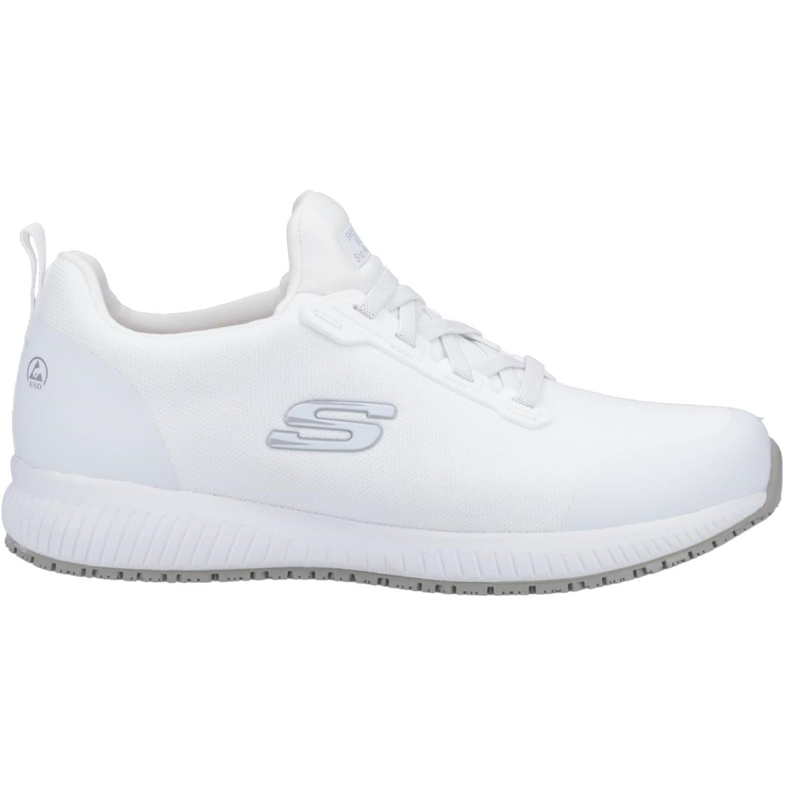 BA157-41 Skechers Slip Resistant Squad Myton Trainers White 41