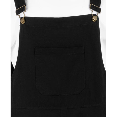 BA172-L Southside Bib & Brace Cotton Canvas Dungarees Cotton Black L