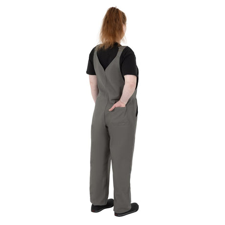 BA173-M Southside Bib & Brace Cotton Canvas Dungarees Khaki Black M