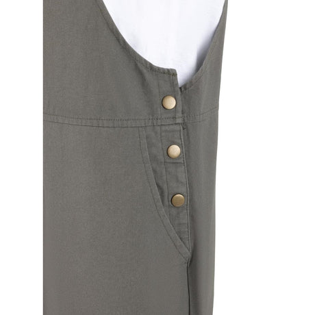 BA173-M Southside Bib & Brace Cotton Canvas Dungarees Khaki Black M