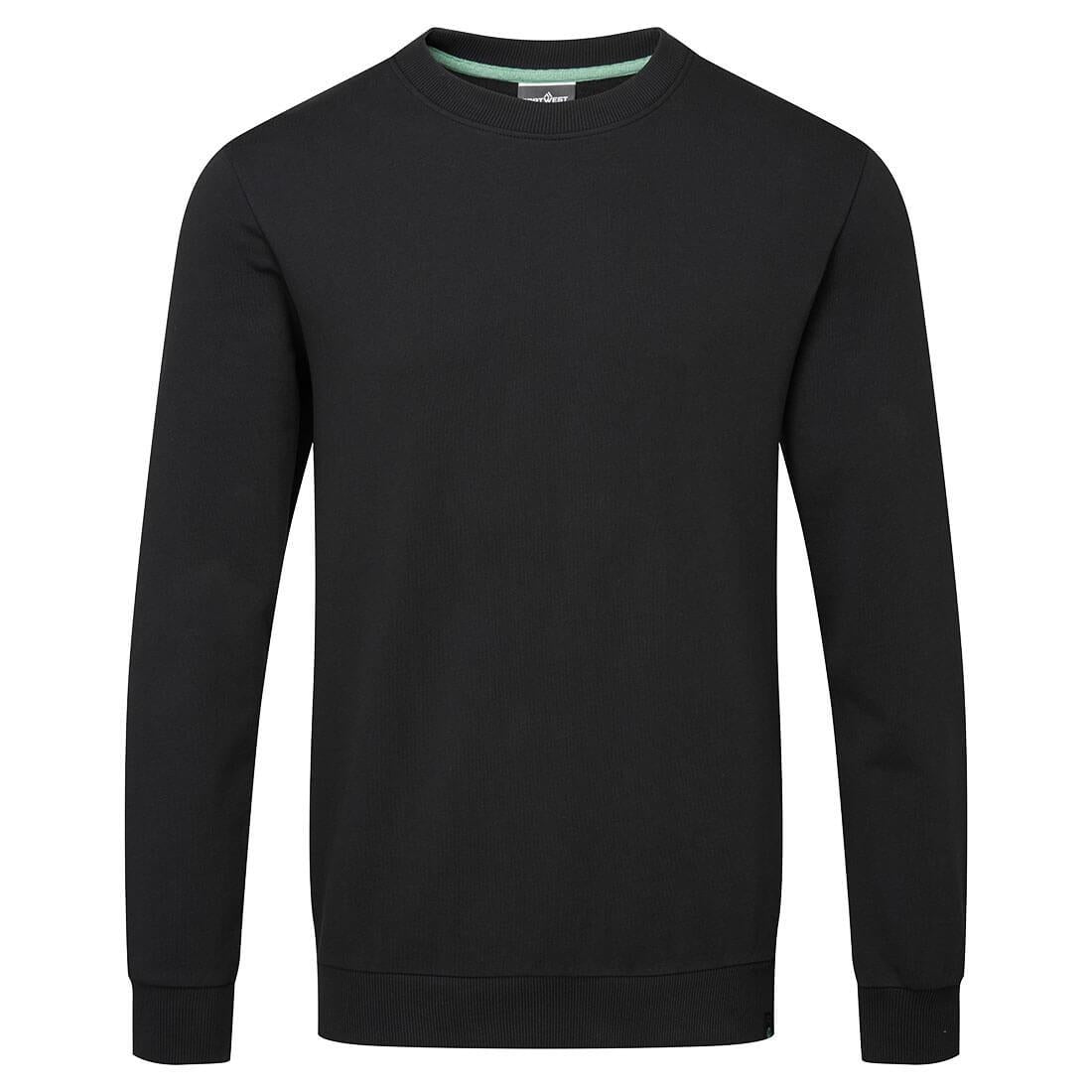 BA180-L Portwest Black Organic Cotton Recyclable Sweatshirt Size L