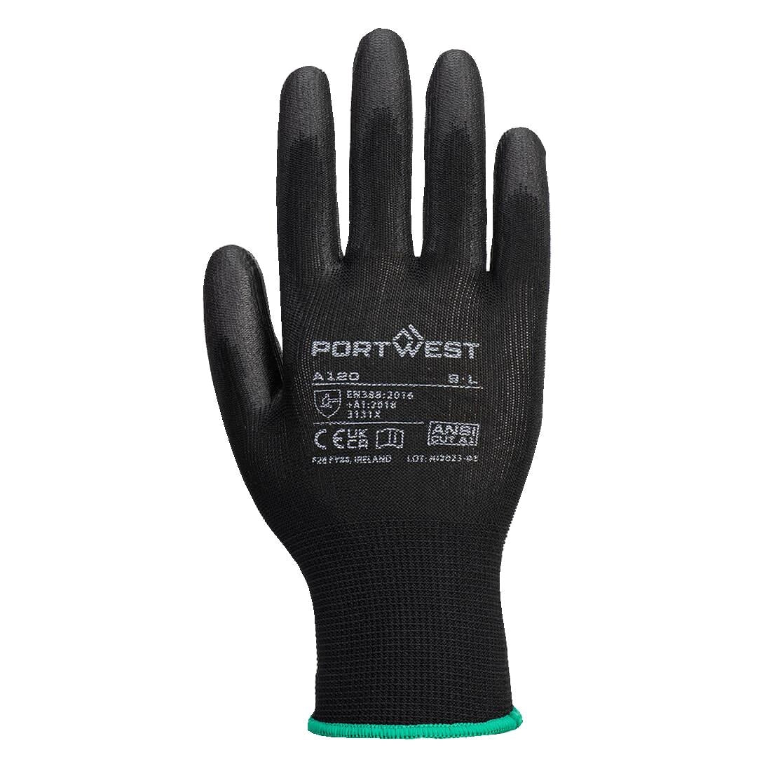 BA183-L Portwest Black PU Palm Glove Size L