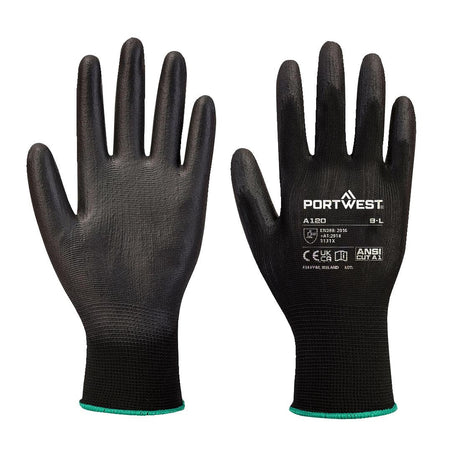 BA183-XL Portwest Black PU Palm Glove Size XL