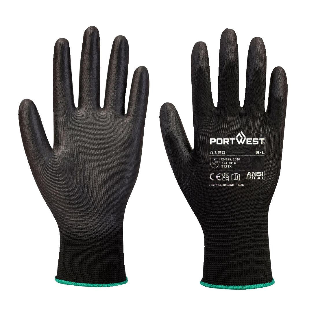 BA183-L Portwest Black PU Palm Glove Size L