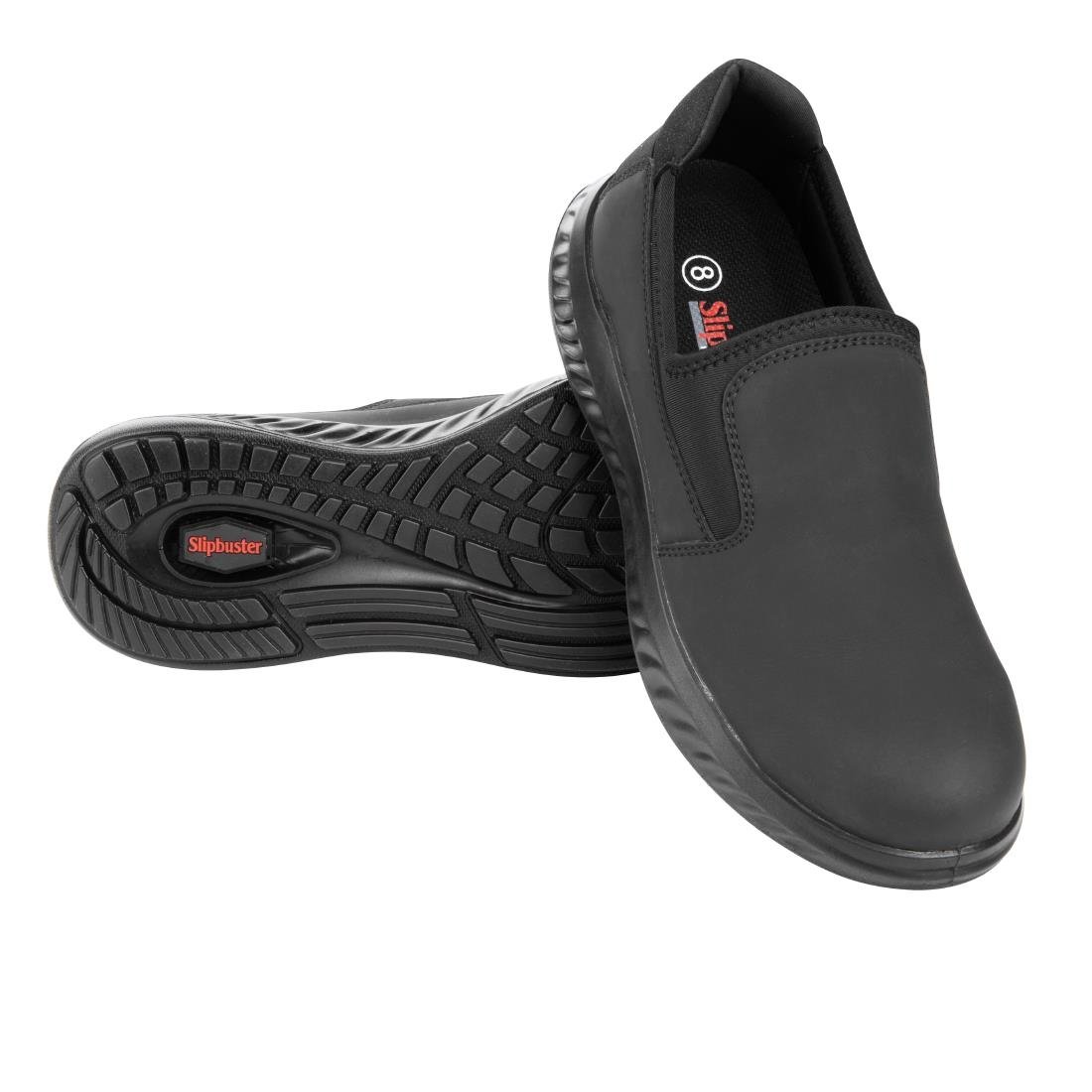 BA211-42 Slipbuster Steel Toe Slip On Shoes Black Size 42