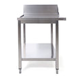 Sammic Side table with splash back MP-700I left (700 x 750 x 850 mm)