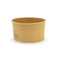 Wide Paper PLA Lined BioBowl - Kraft - Large - 1000ml - 400/ctn - printed kraft-look - BioPak commercial catering consumable