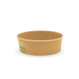 Wide Paper PLA Lined BioBowl - Kraft - Small - 500ml - 400/ctn - printed kraft-look - BioPak commercial catering consumable