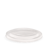 PET Wide BioBowl Lid - Clear - 500/750/1000ml (148mm) - 400/ctn - clear - BioPak commercial catering consumable