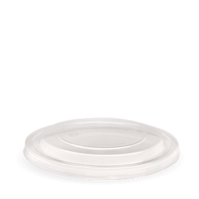 PET Wide BioBowl Lid - Clear - 500/750/1000ml (148mm) - 400/ctn - clear - BioPak commercial catering consumable