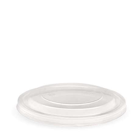 PET Wide BioBowl Lid - Clear - 500/750/1000ml (148mm) - 400/ctn - clear - BioPak commercial catering consumable