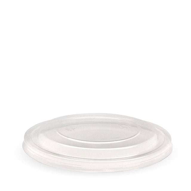 PP Wide BioBowl Lid - Clear - 500/750/1000ml (148mm) - 400/ctn - clear - BioPak commercial catering consumable