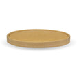 Paper Wide BioBowl Lid - Kraft - 1300ml (184mm) - 200/ctn - printed kraft-look - BioPak commercial catering consumable