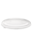 PET Wide BioBowl Lid - Clear - 1300ml (184mm) - 200/ctn - clear - BioPak commercial catering consumable