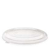 PET Wide BioBowl Lid - Clear - 1300ml (184mm) - 200/ctn - clear - BioPak commercial catering consumable