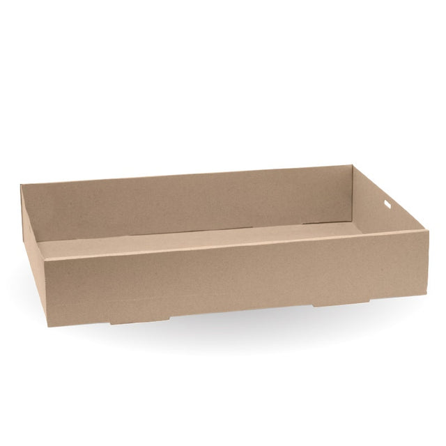 BioBoard Catering Tray - Kraft - Extra Large - 50/ctn - - BioPak commercial catering consumable