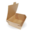 BioBoard Hinged Box- Kraft - Medium - 260/ctn - kraft - BioPak commercial catering consumable