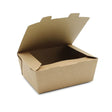 BioBoard Hinged Box- Kraft - 1,300ml - 255/ctn - kraft - BioPak commercial catering consumable