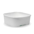 Square PLA Lined Takeaway Container - White - 1200ml - 300/ctn - - BioPak commercial catering consumable