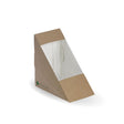 BioBoard Sandwich Wedge - Kraft - 500/ctn - kraft - BioPak commercial catering consumable