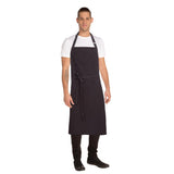 BB012 Chef Works Urban Rockford Canvas Wide Bib Apron Steel Grey
