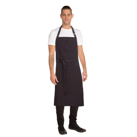 BB012 Chef Works Urban Rockford Canvas Wide Bib Apron Steel Grey - JD Catering Equipment Solutions Ltd