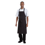 BB012 Chef Works Urban Rockford Canvas Wide Bib Apron Steel Grey