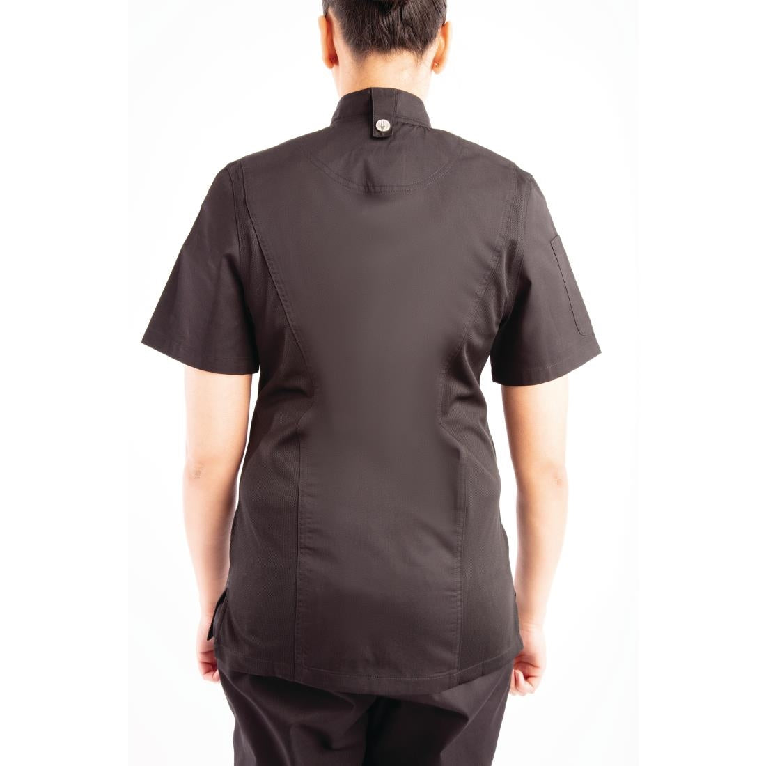 BB051-S Chef Works Womens Springfield Zip Chefs Jacket Black S