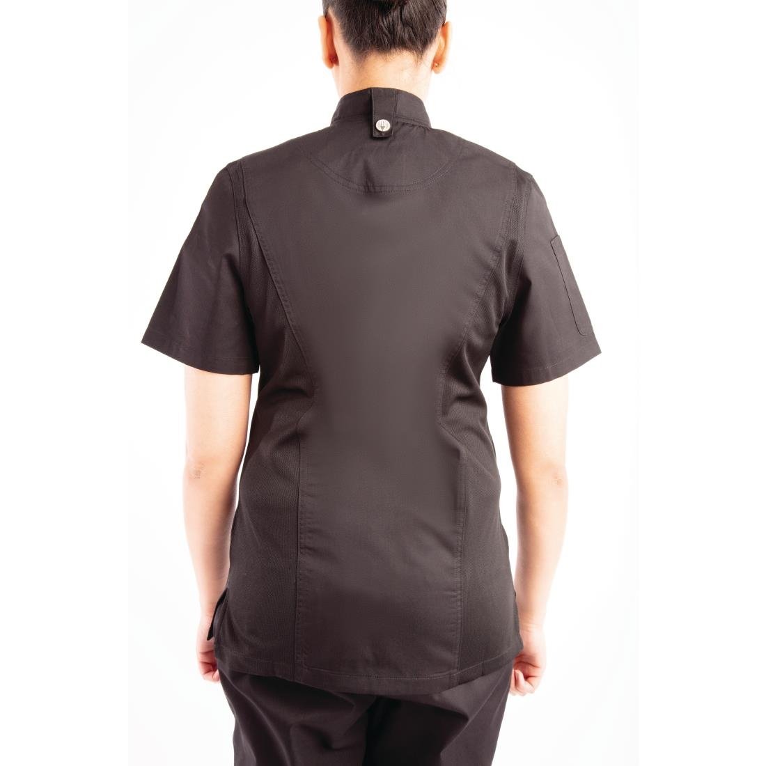 BB051-XS Chef Works Womens Springfield Zip Chefs Jacket Black XS