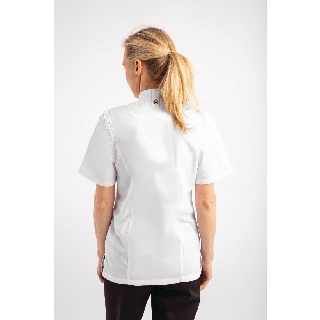 BB052-XL Chef Works Womens Springfield Zip Chefs Jacket White XL