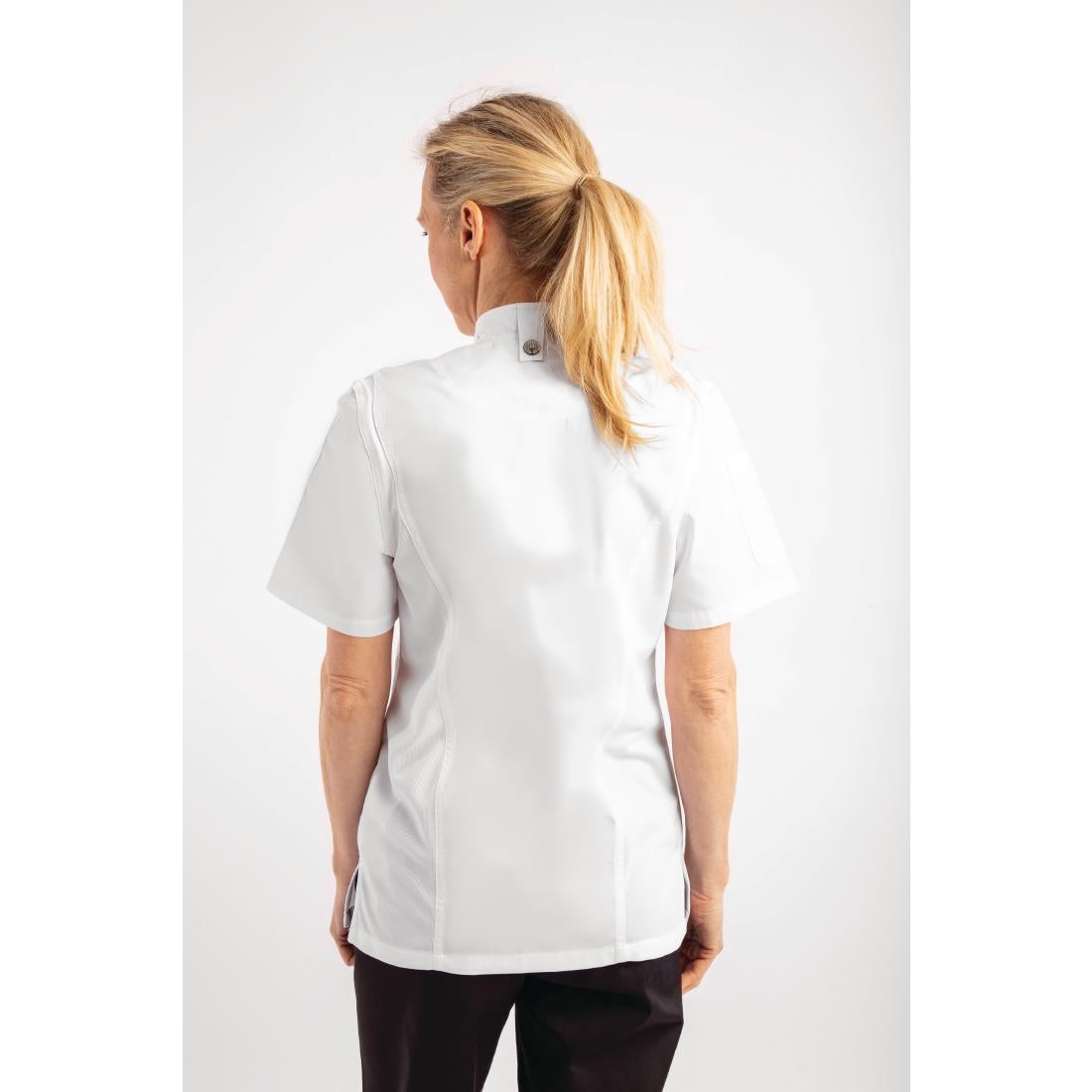 BB052-XS Chef Works Womens Springfield Zip Chefs Jacket White XS